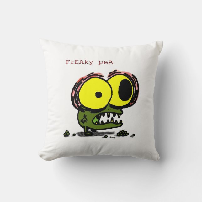 Freaky Pea Coussin - Vert (Recto)