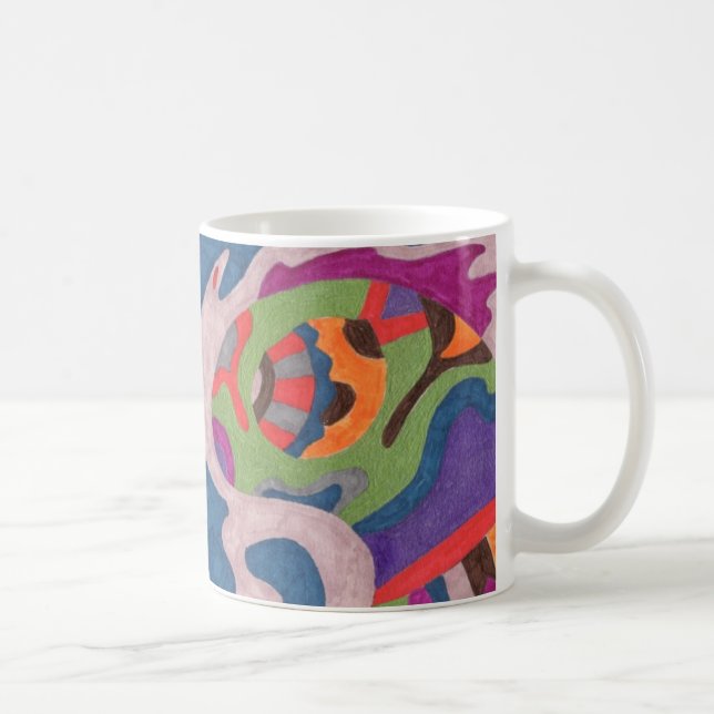 Fred the Cosmic Worm, Abstrait Art Mug (Droite)