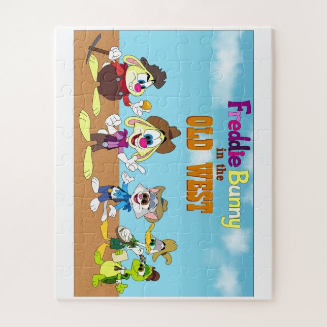 Freddie Bunny dans le puzzle du Vieux-Ouest (Vertical)