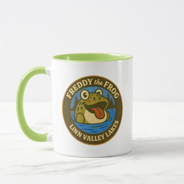 Freddy Frog of Linn Valley. Lakes Mug  (Gauche)