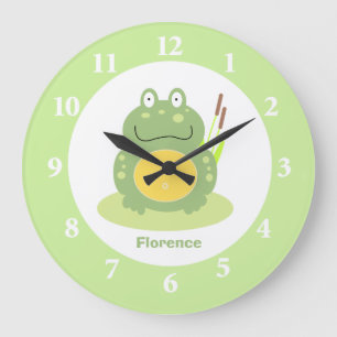 Freddy la grenouille verte Froggy Horloge murale