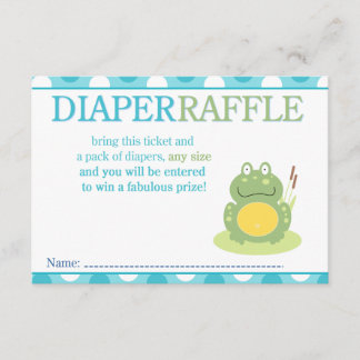 Freddy le Baby shower de grenouille Déchets carte 