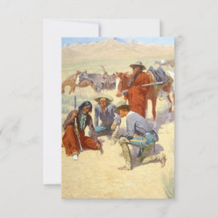 Frédéric Remington Art Occidental "Une carte dans
