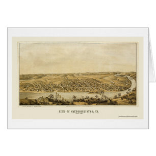 Fredericksburg, carte panoramique de VA - 1862