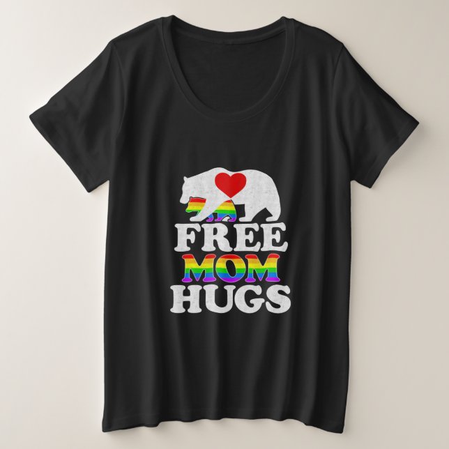 Free Mom Hugs Women LGBT Pride Mama Bear (Design devant)