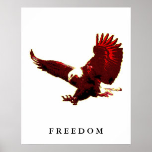 Freedom Eagle Motivation Confiance Art Poster