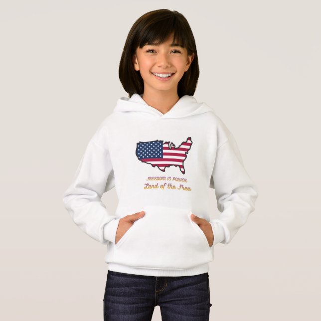 Freedom Is Power Kids Hoodie (Devant entier)