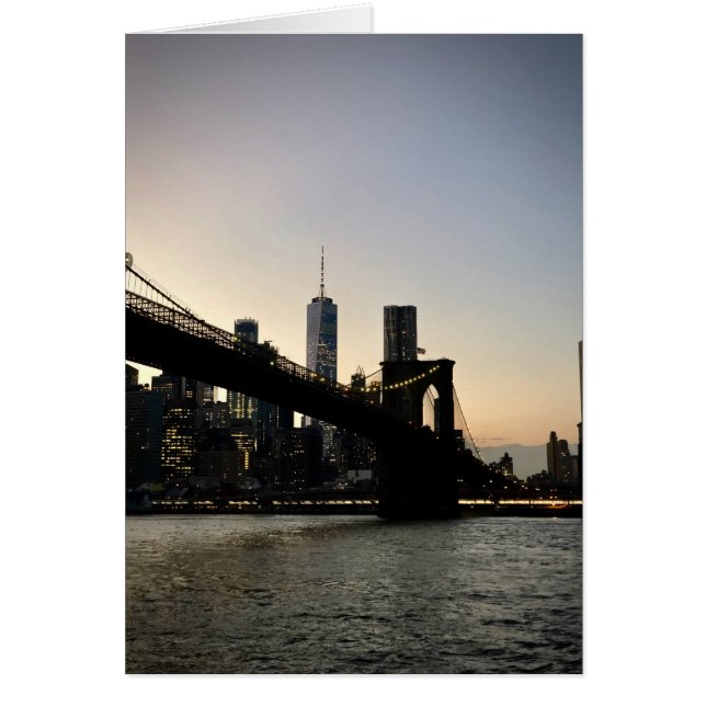 Freedom Tower et Brooklyn Bridge à Dusk (Devant)
