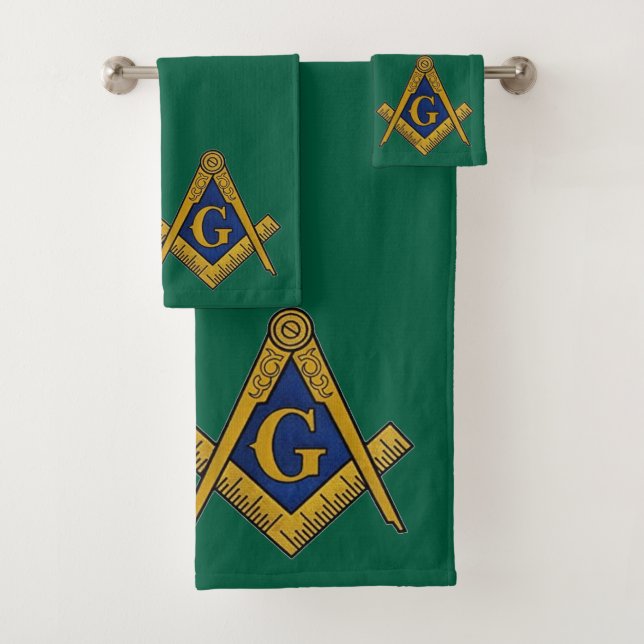 Freemason Carré et Compass Masonic Emerald Green (En situation)