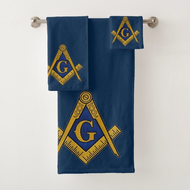 Freemason Carré et Compass Masonic Navy Blue (En situation)