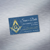 Freemason d'or Magnet Réservez la date marine