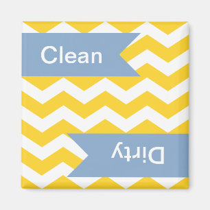 Freesia Chevron Clean - Lave-vaisselle sale Magnet