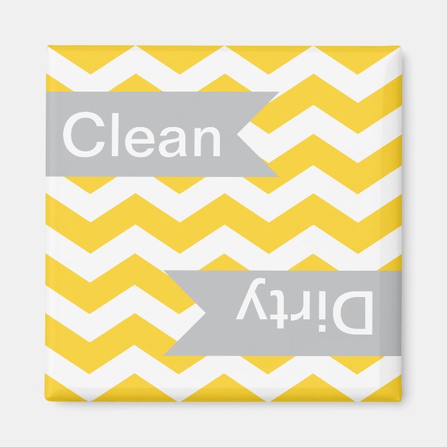 Freesia Chevron Clean - Lave-vaisselle sale Magnet (Devant)