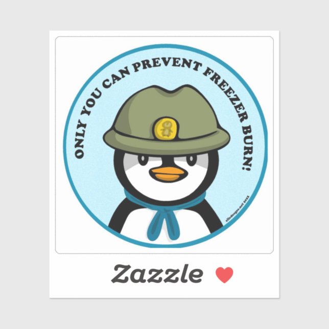 Freezie the Peng dit Custom-Cut Vinyl Sticker (Feuille)