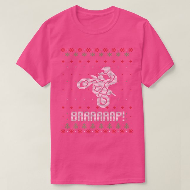 Freinage de vélo droit laide de Noël Sweat drôle m (Design devant)