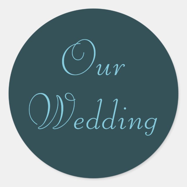 French Aqua Nos Stickers Mariage (Devant)