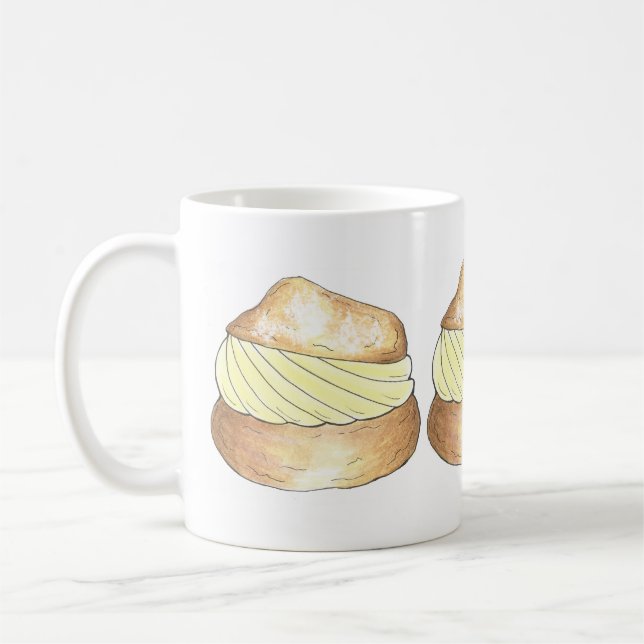 French Boulangerie Cream Puff Creampuff Pastry Mug (Gauche)