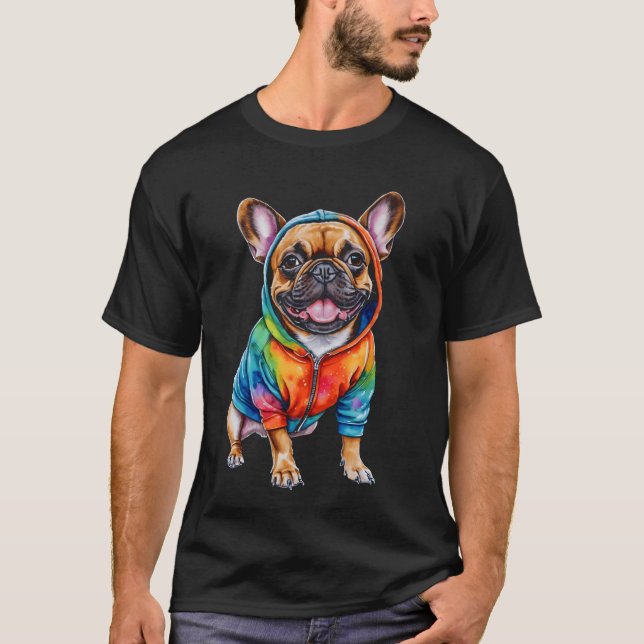 French Buldog Sweat - shirt à capuche Frenchie Dog (Devant)