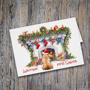 French Bulldog attendez Père Noël Christmas Foyer