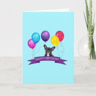 French Bulldog Chiot Bonne Carte de voeux d'annive