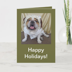 French Bulldog Christmas Joyeux Carte de fin de an