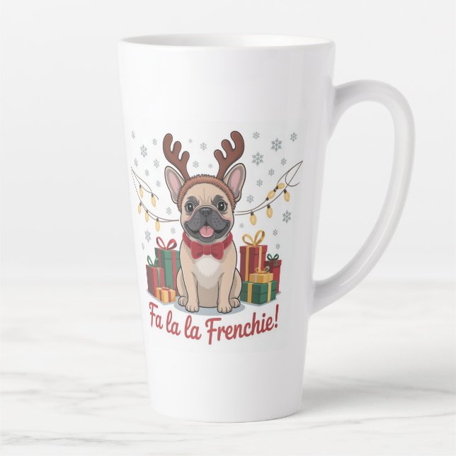 French Bulldog Christmas Mug – Fa La La Frenchie  (Droite)