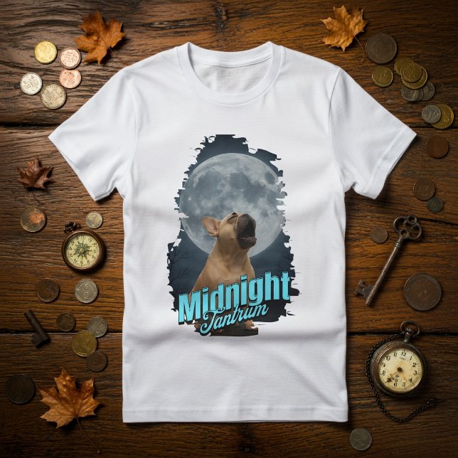 French Bulldog Howling T-Shirt (Créateur téléchargé)