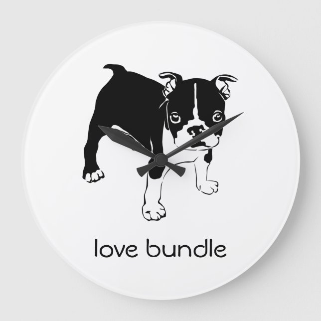 French Bulldog Puppy Love Bundle Horloge (Recto)