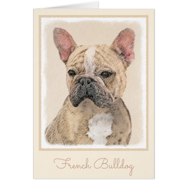 French Bulldog (Sable) Painting - Cute Original Do (Devant)