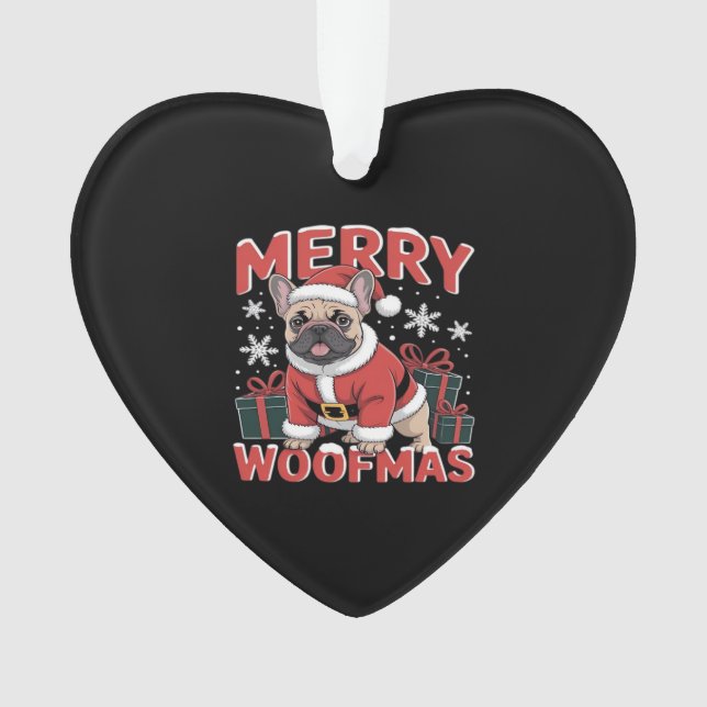 French Bulldog Santa Claus Hat Merry Christmas Dog (devant)