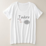 French Chic J'adore Tennis Player Design<br><div class="desc">J'adore le design de tennis en français chic, avec raquette de tennis rétro blanche. Cadeau de design classique, chic, preppy et élégant pour joueur de tennis. Un cadeau simple et minimaliste pour votre coach de tennis ou votre équipe de tennis. Cadeau personnalisé pour un joueur de tennis. Illustration de tennis...</div>