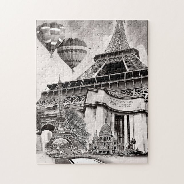 French Collage Puzzle (Vertical)