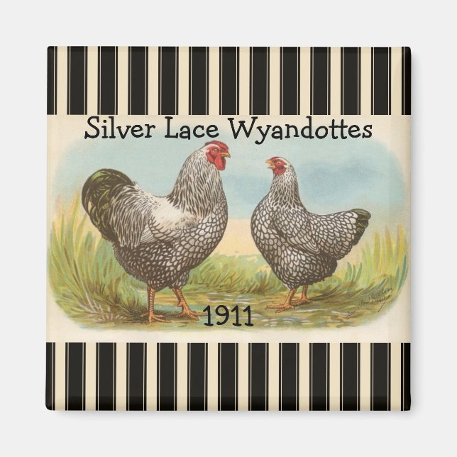 French Country Roster Hen Poultry Frigo Magnet (Devant)