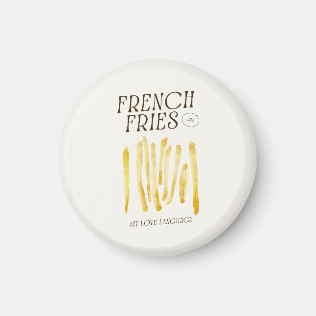 French Fries Love Funny Magnet (Devant)
