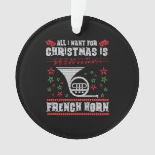 French Horn Ugly Christmas Sweater Shirt