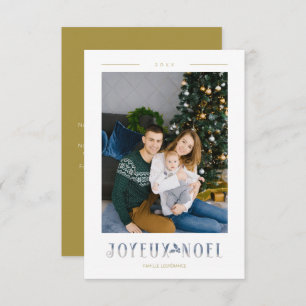 French Joyeux Noël Moderne Calligraphie Photo pers