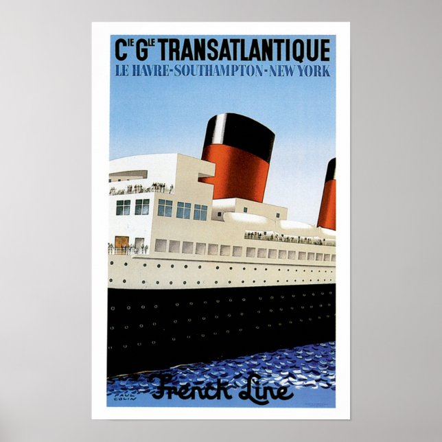 French Line Midships Poster (Devant)