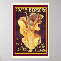 French Nouveau "Folies Bergere" 13 x 19 poster