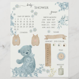 French Toile Bear Douche Devinant Jeu