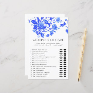 French Toile Floral Mariage Chaussure Jeu nuptiale