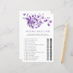 French Toile Floral Mariage Chaussure Jeu nuptiale