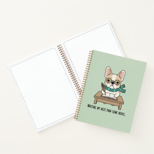 Frenchie chiot auteur doodle cahier de croquis ver (Intérieur)