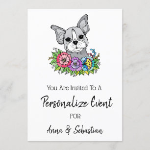 *~* Frenchie Cute French Bulldog Event Invitation