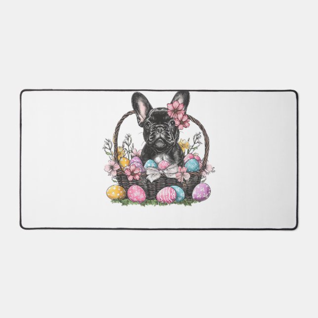 Frenchie Dog Easter Frenchie Dog Eggs Artwork T-Sh (Recto)
