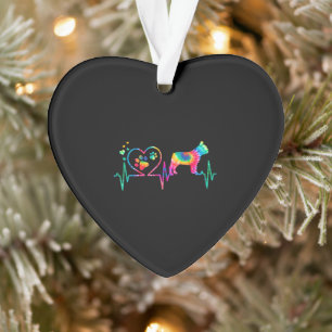 Frenchie French Bulldog Maman Papa Heartbeat Tie D