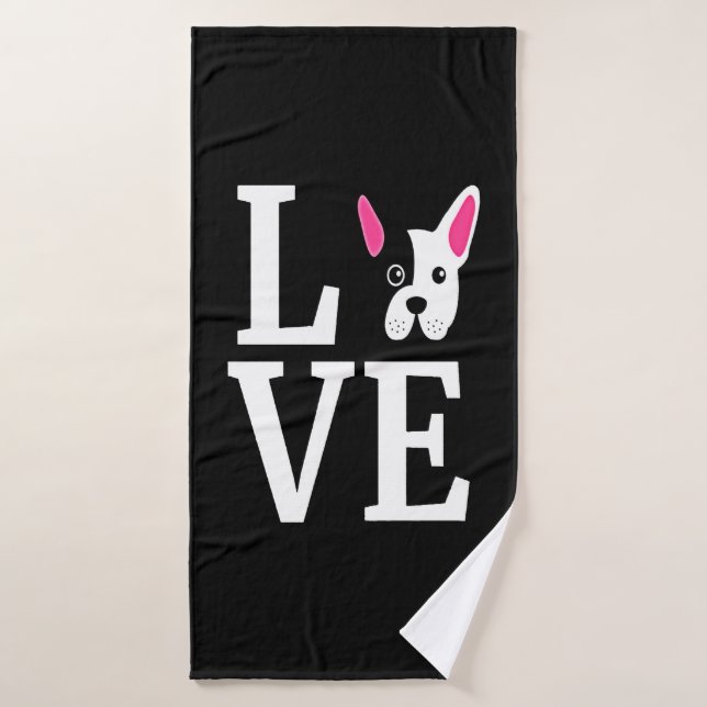 Frenchie Gift | Aimer French Bulldog Cadeau (Serviette de bain)