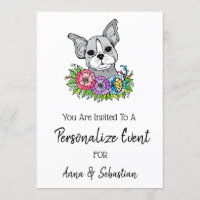 *~* Frenchie Invitation à l'événement pour joli B