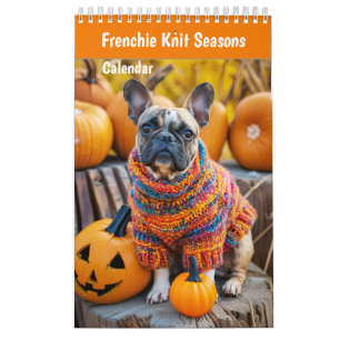 Frenchie Knit Saisons - Calendrier de chien cosy