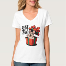 Frenchie mignonne comme t-shirt de Noël