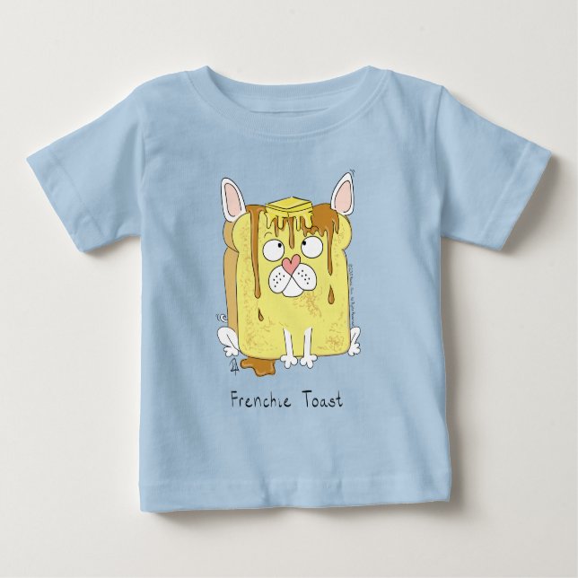 Frenchie Toast French Bulldog Kid's Baby T-shirt (Devant)